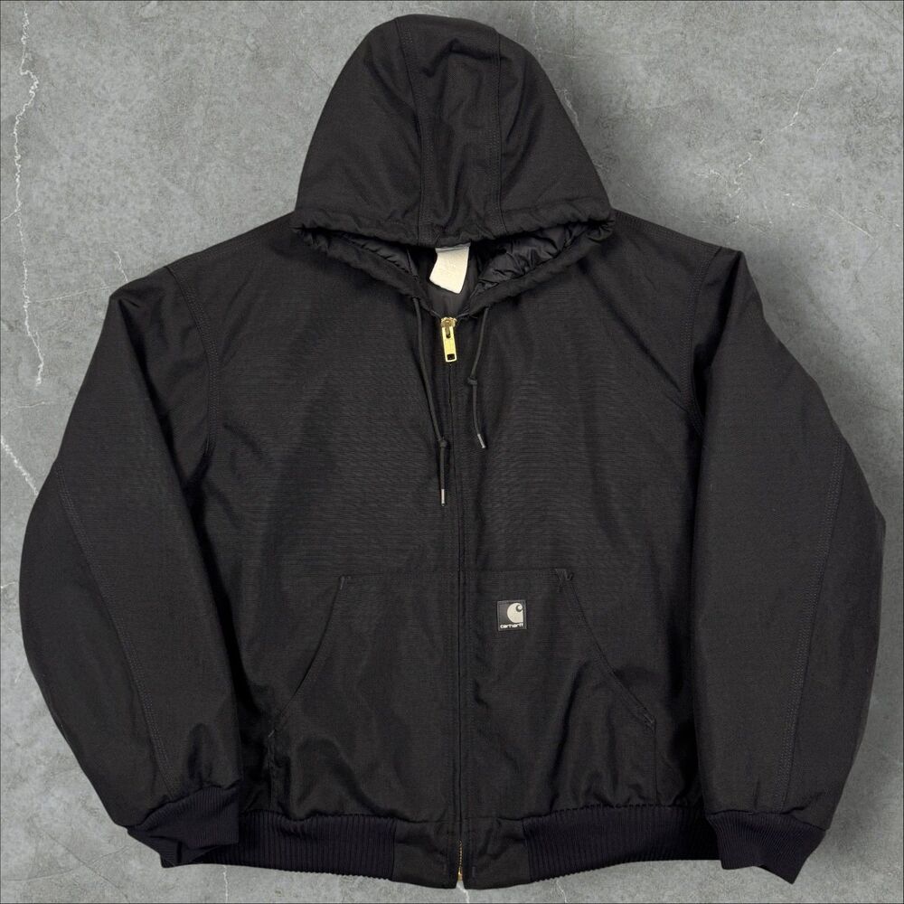 Vintage Carhartt J133 BLK Artic Yukon Extremes Nylon Active Jacket Black Tag 2XL